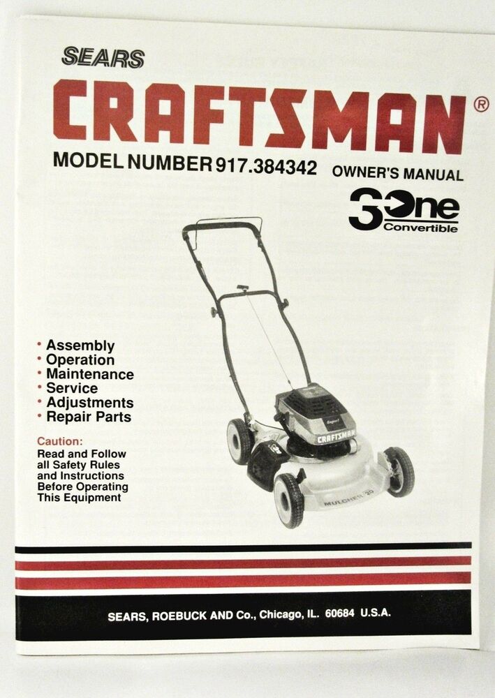Riding Lawn Mower Repair Manual Craftsman Model 944601380